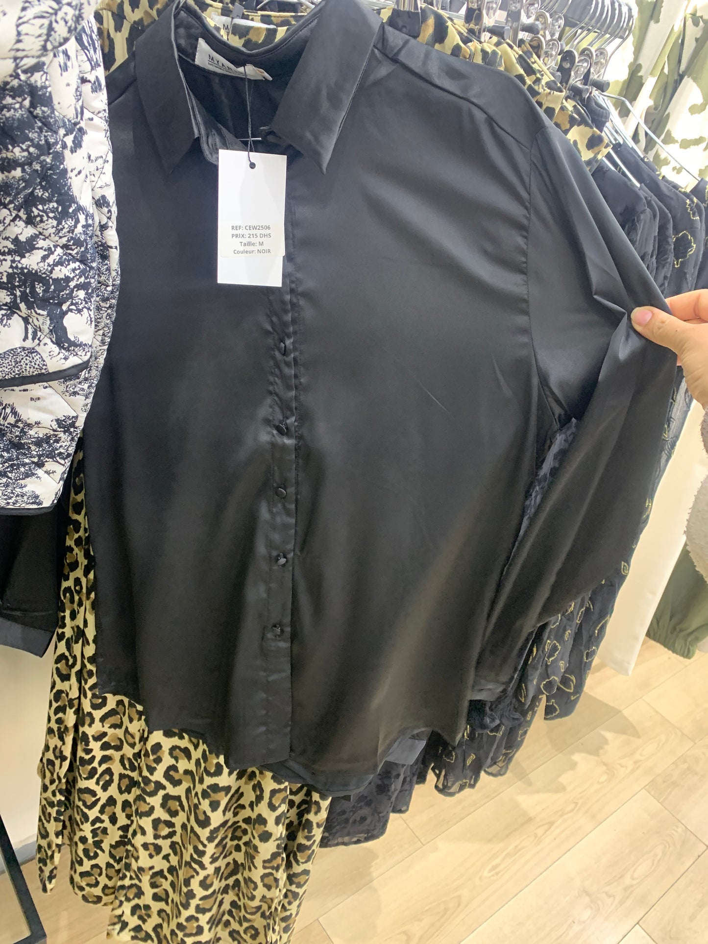 Chemise Noir Satin