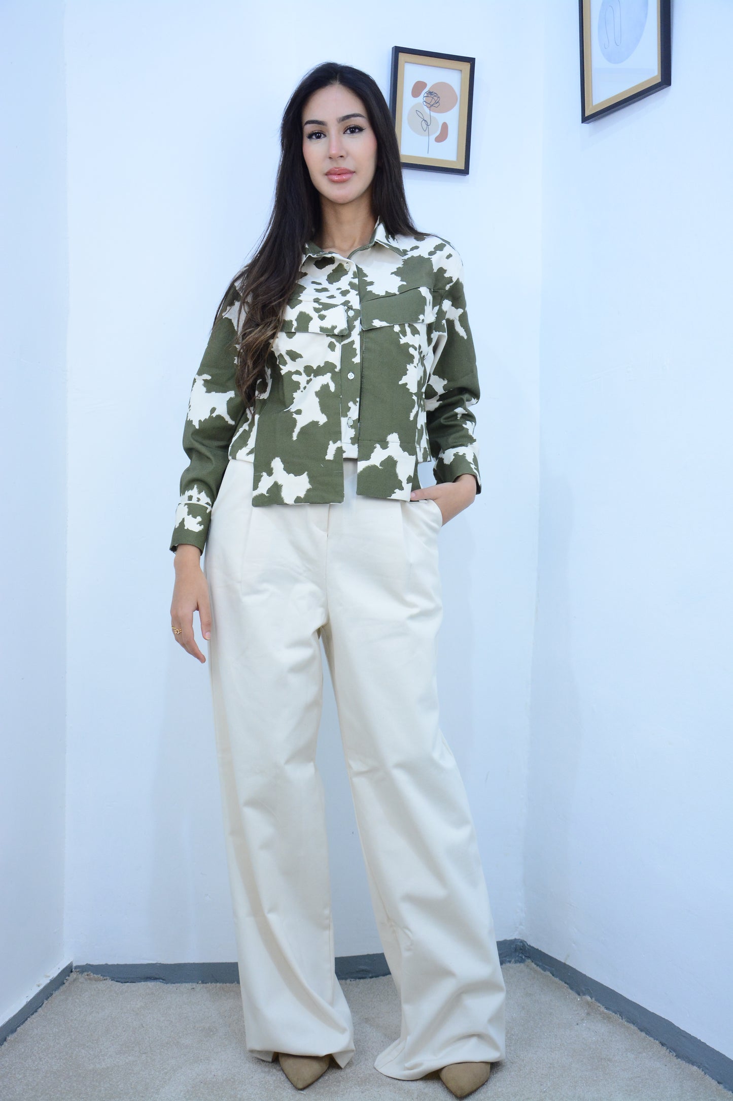 Chemise Vert Blanc