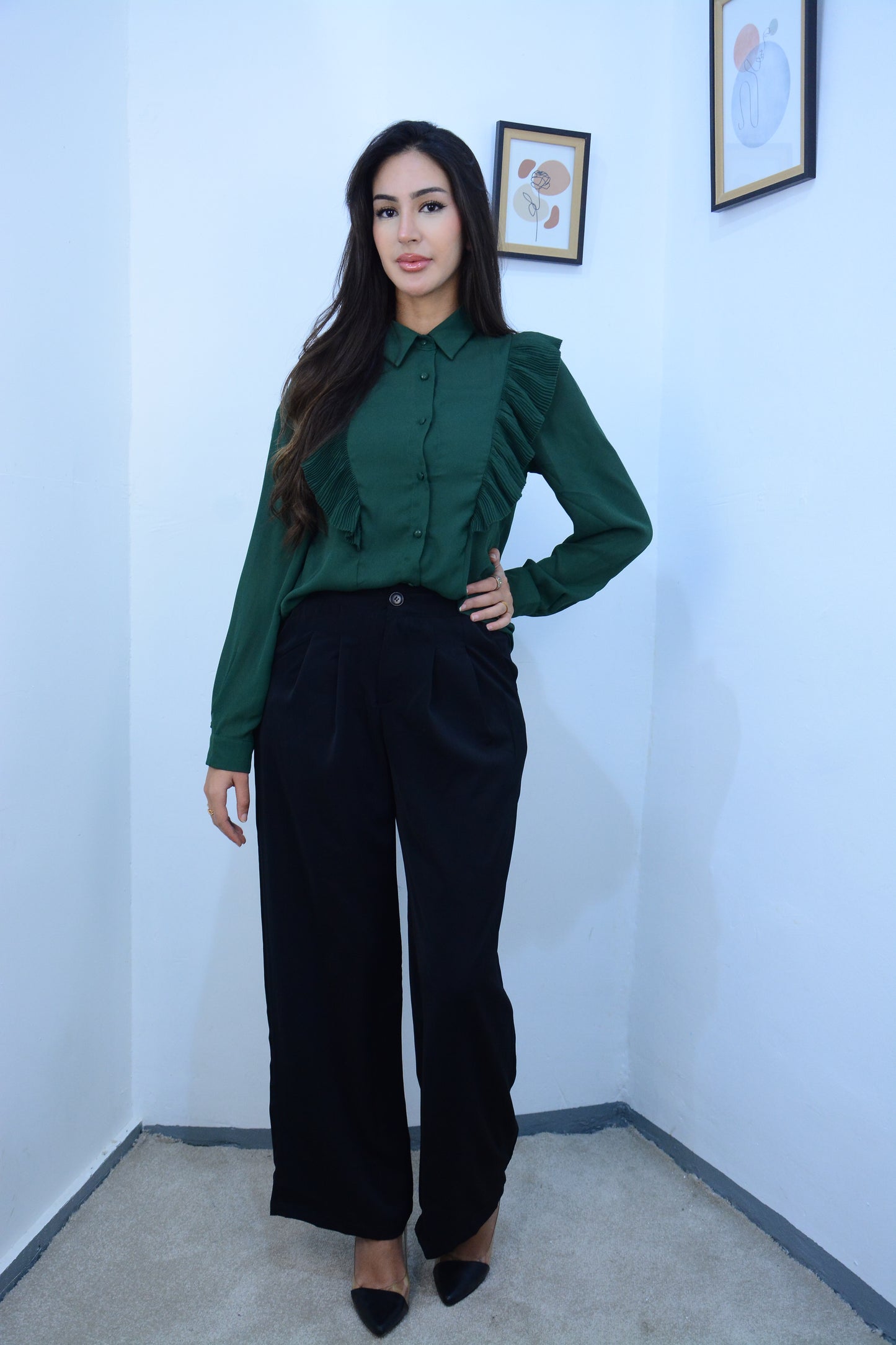 Chemise Kaki Froufrou