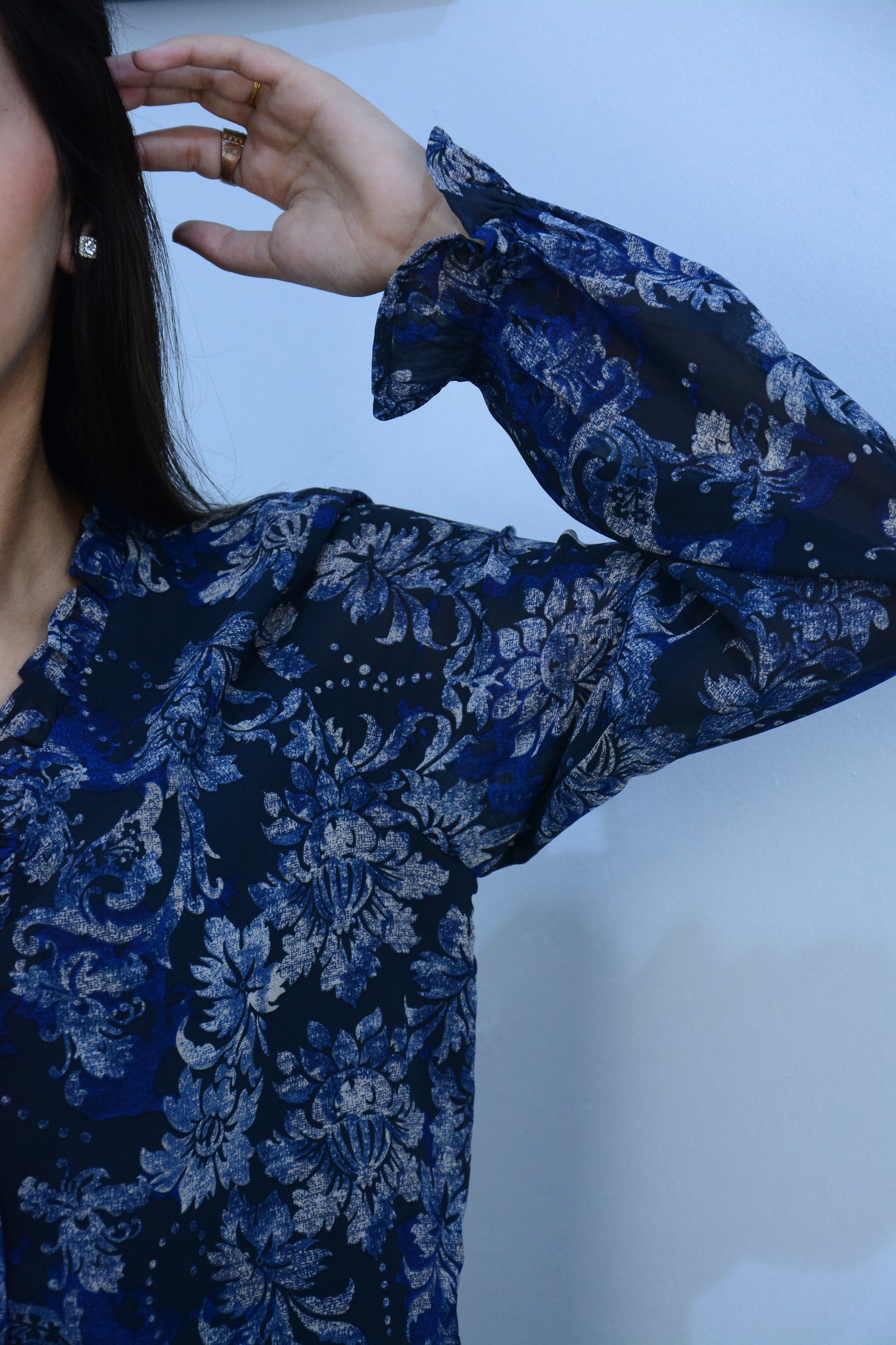 Chemise Bleu imprimée