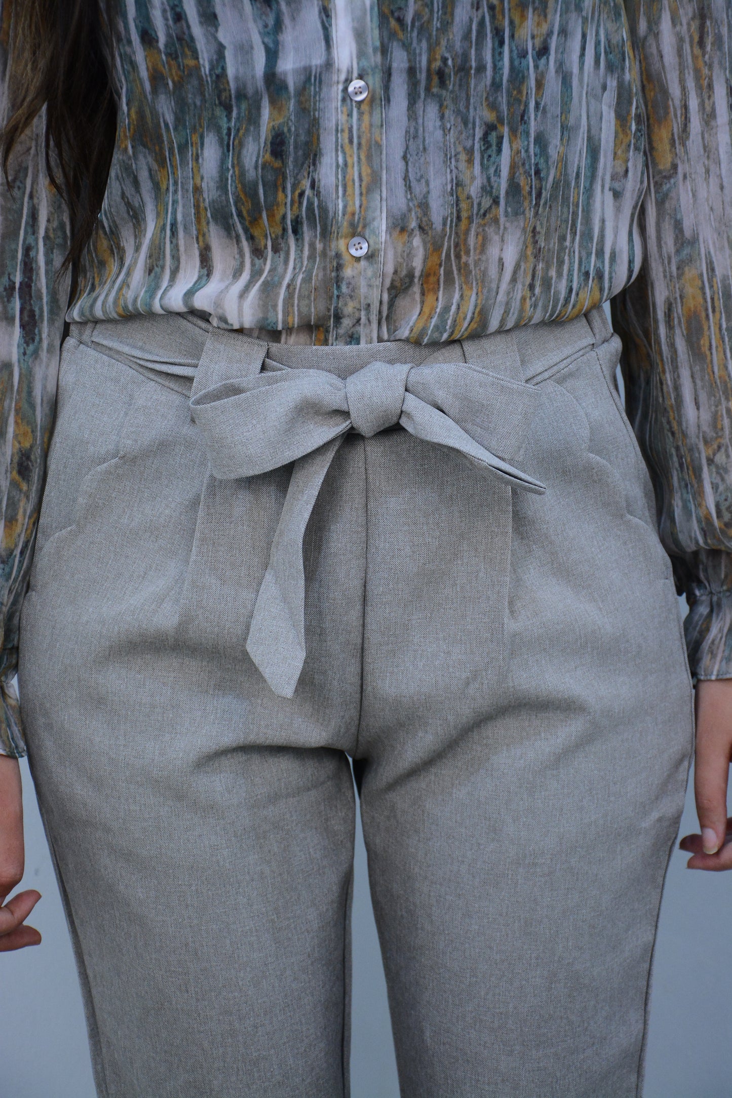 Pantalon Grège Nœud