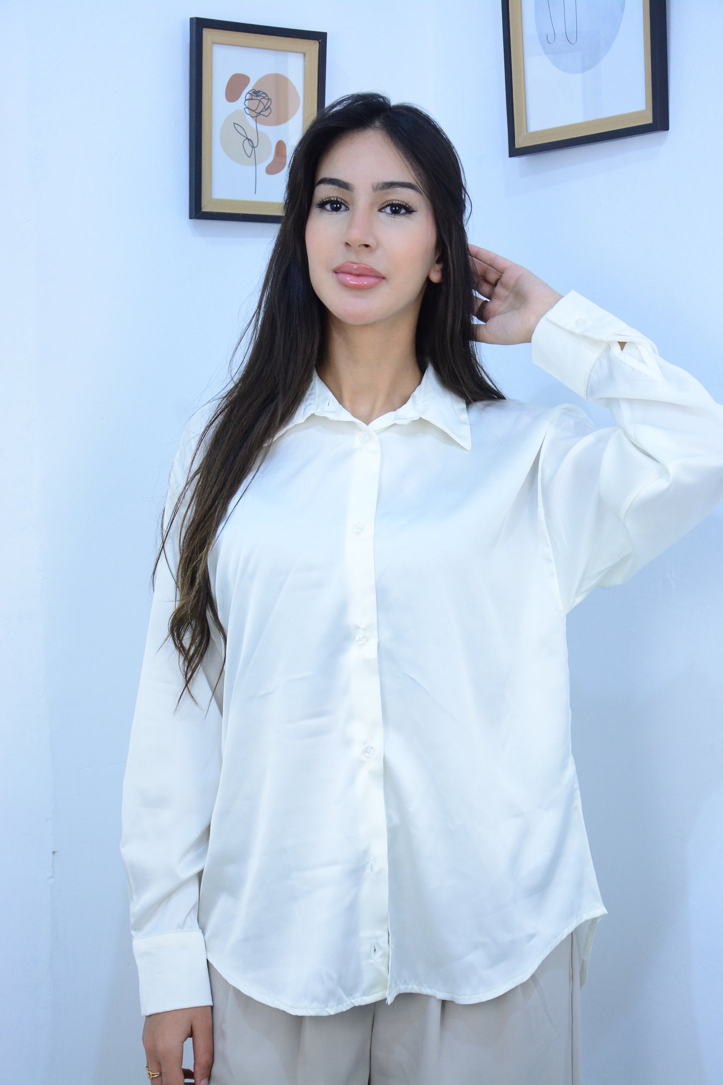Chemise Satin Beige