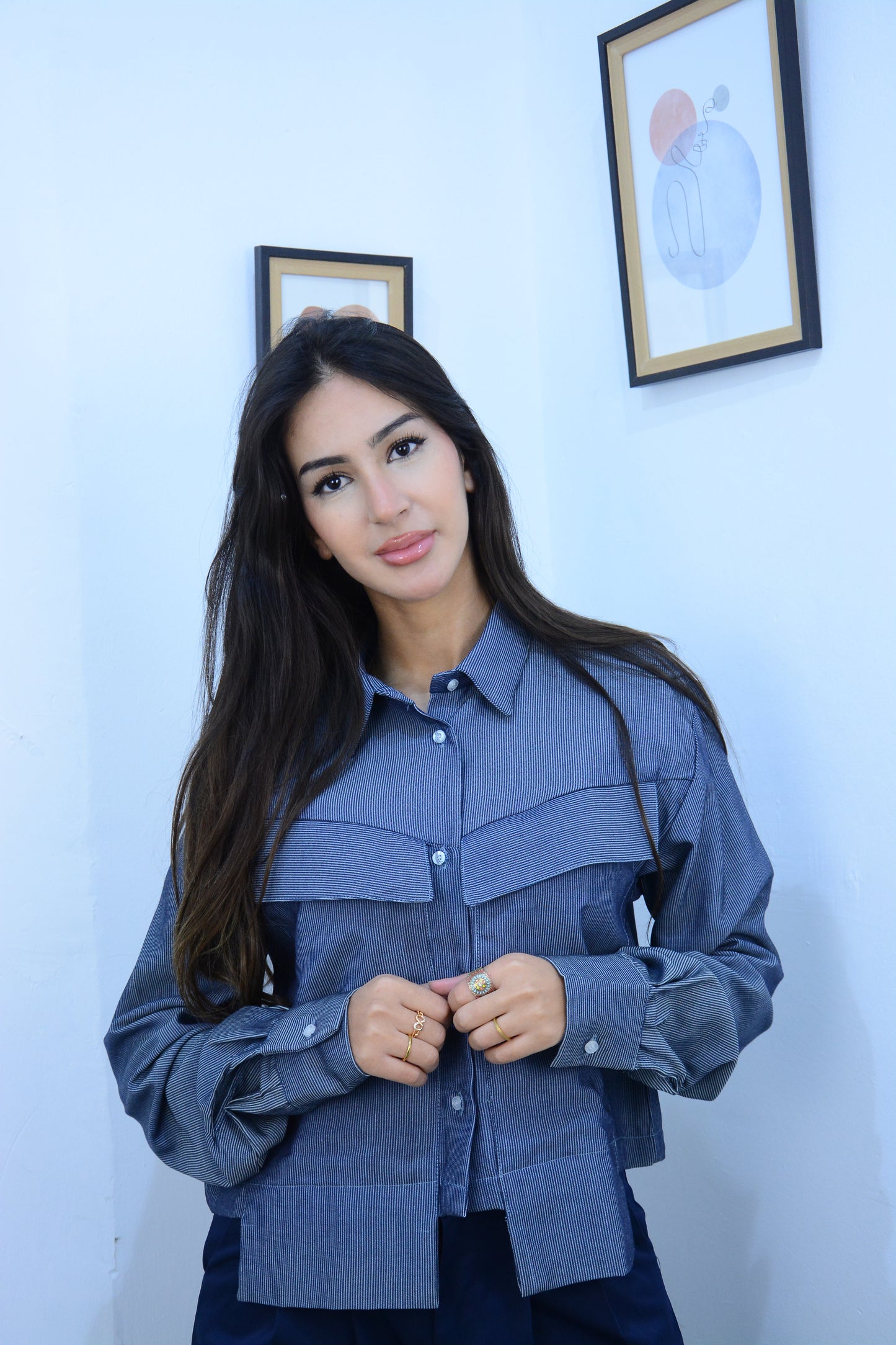 Chemise Bleu Grand Poche