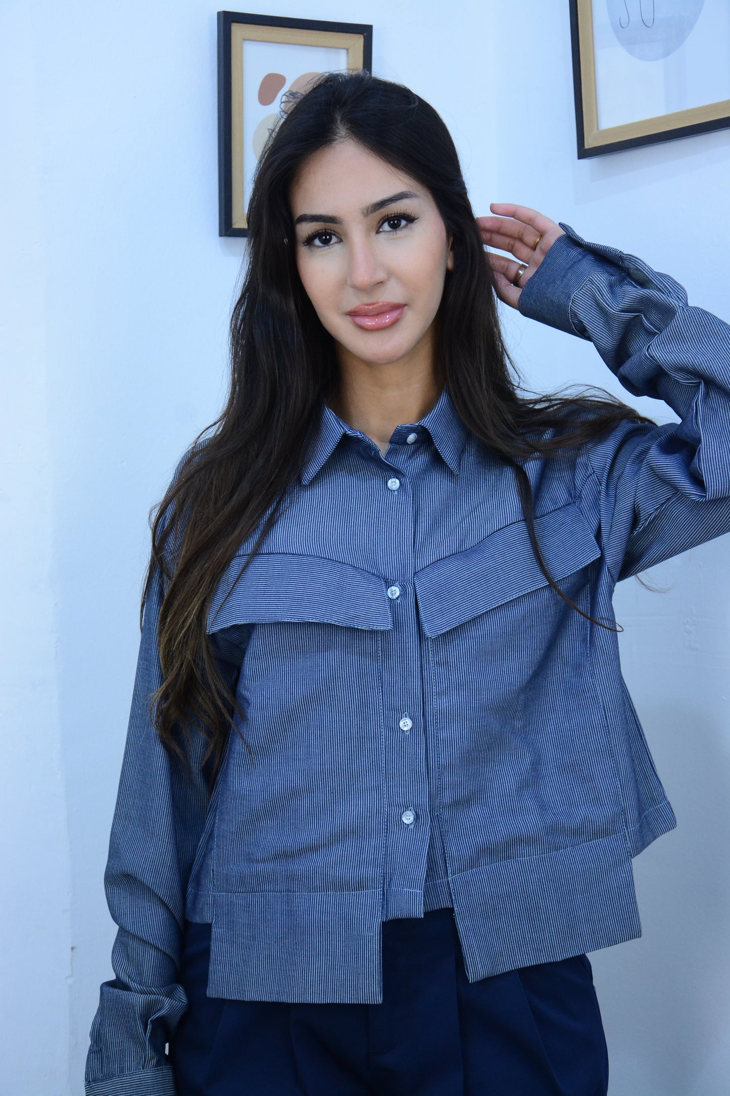 Chemise Bleu Grand Poche