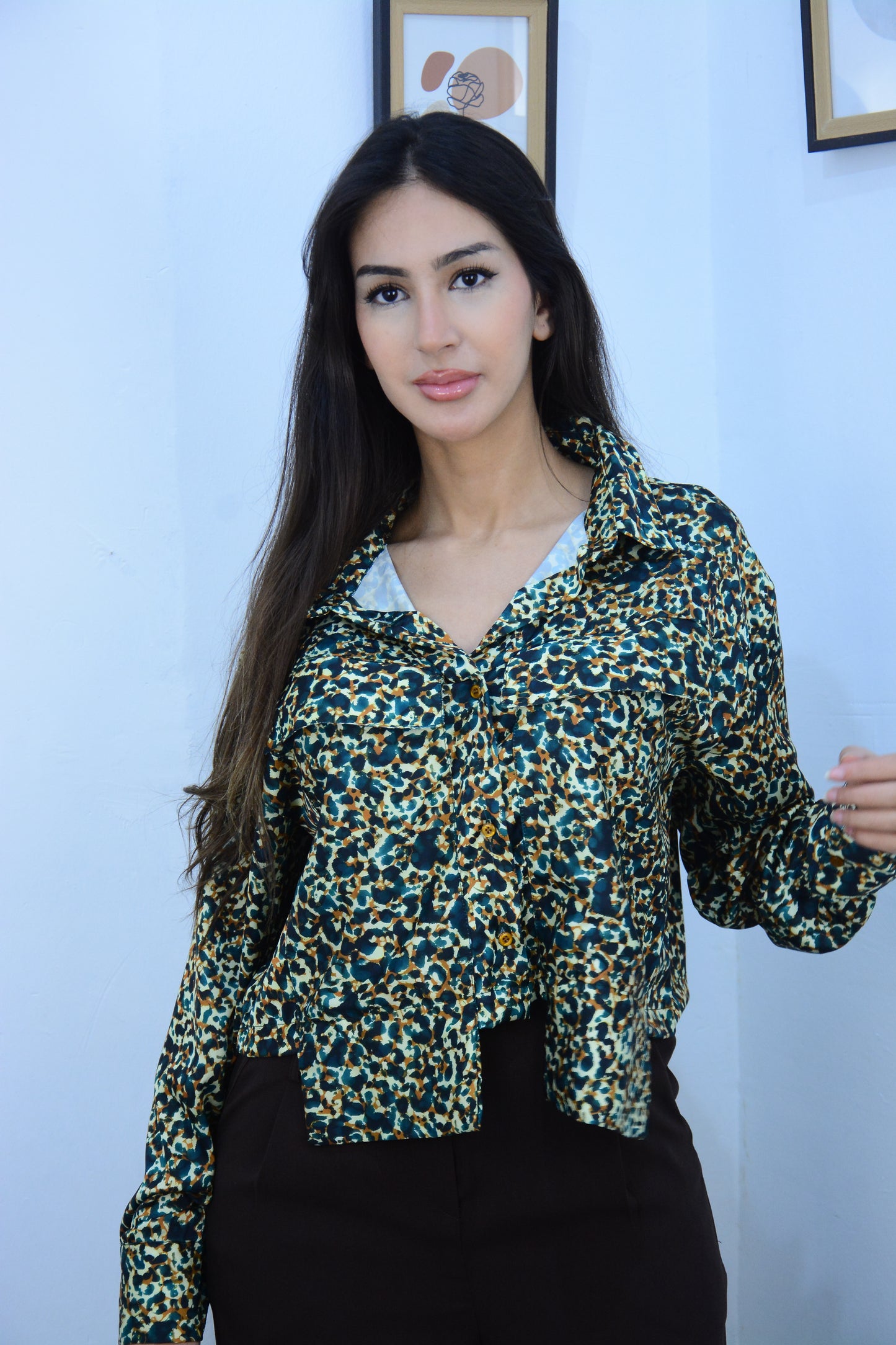 Chemise Vert Imprimé Colorée