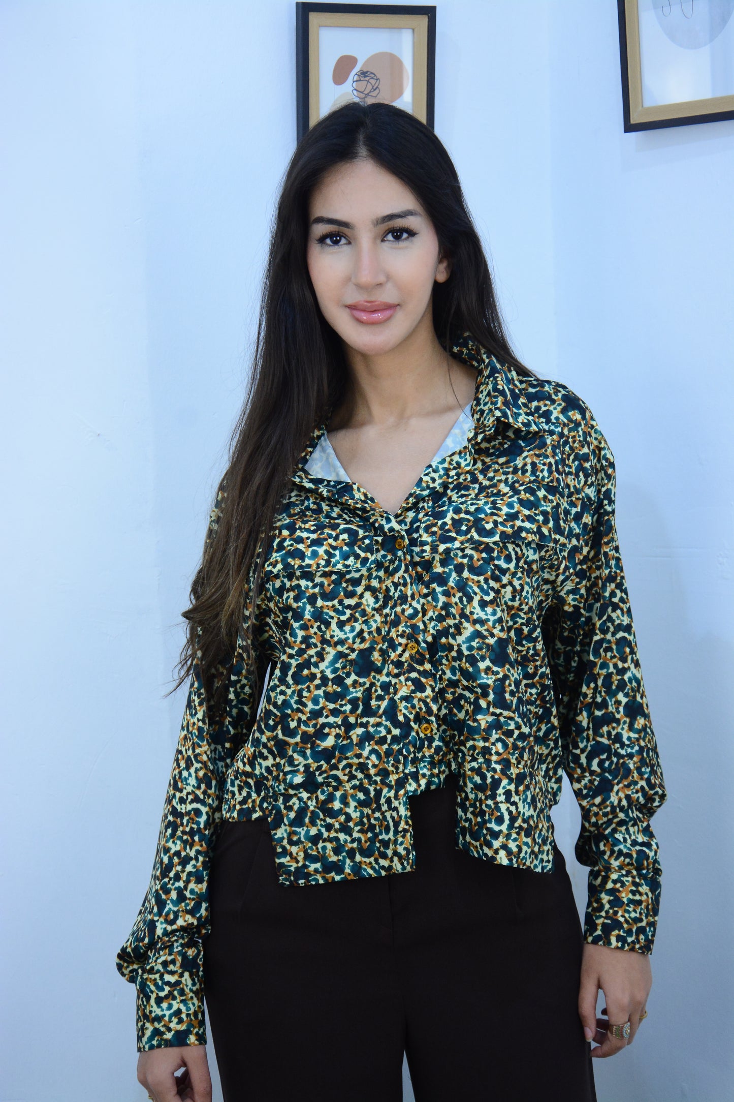 Chemise Vert Imprimé Colorée