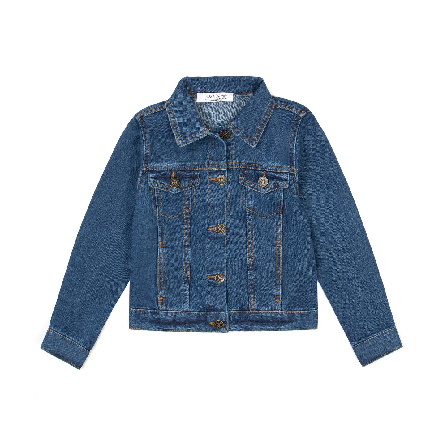 Veste denim fille avec des manches longues