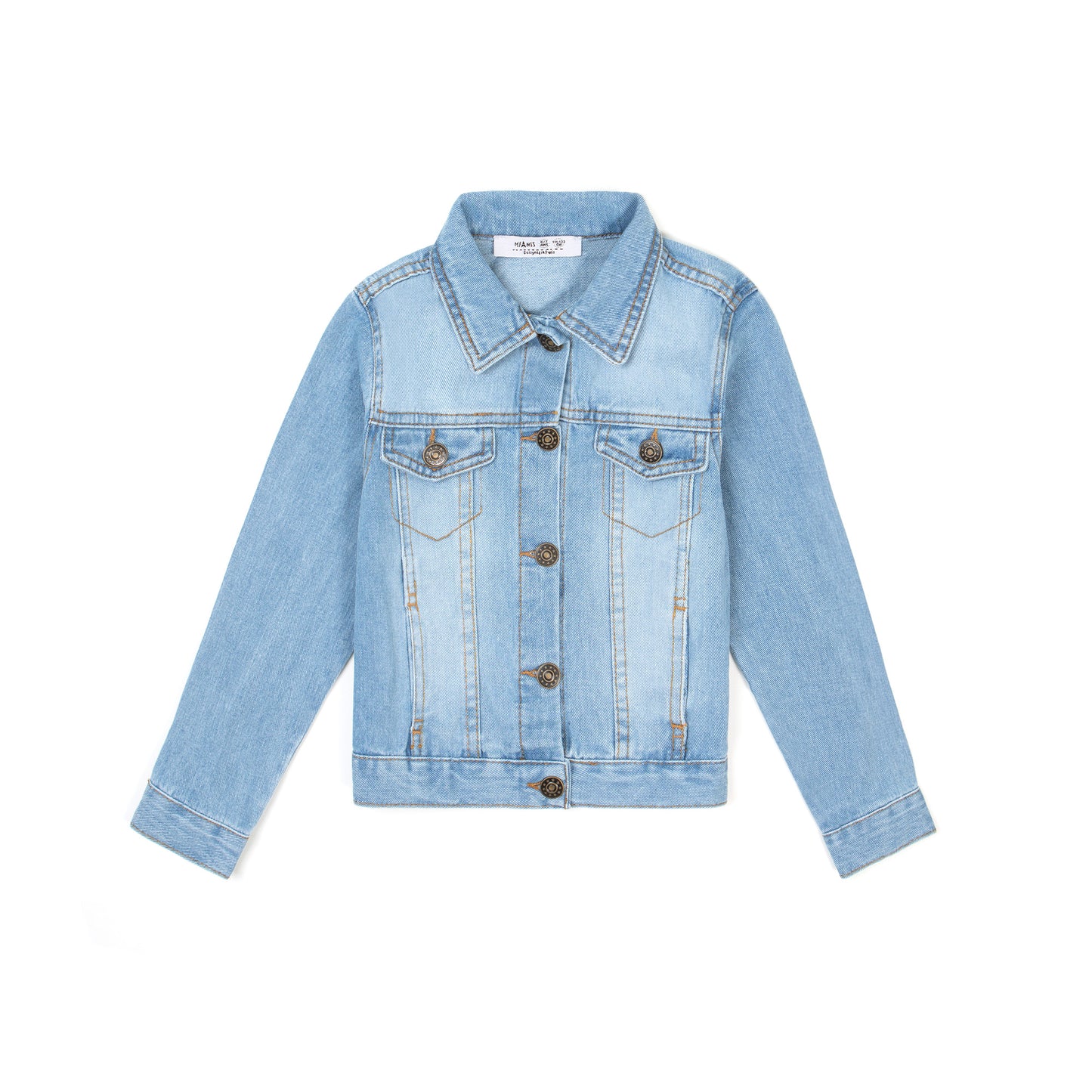 Veste denim fille avec des manches longues