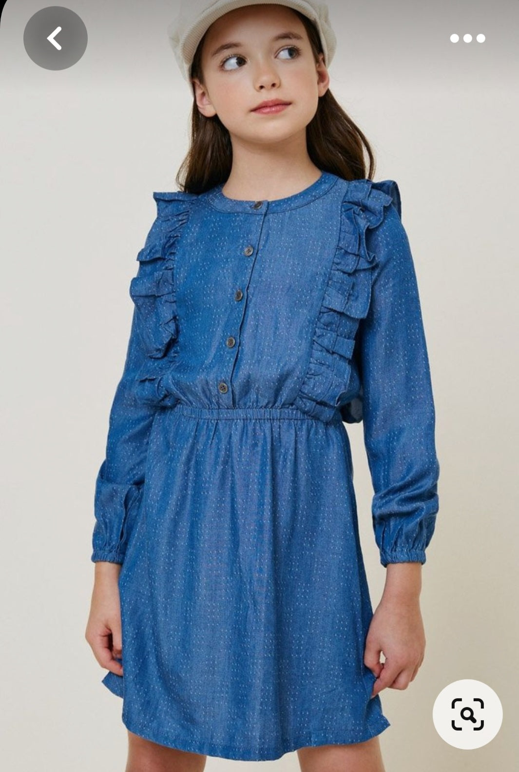 Robe fille en Tencel avec manches longues