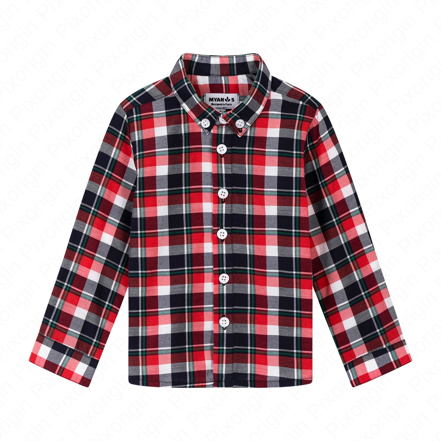 Chemise à carreaux manches longues