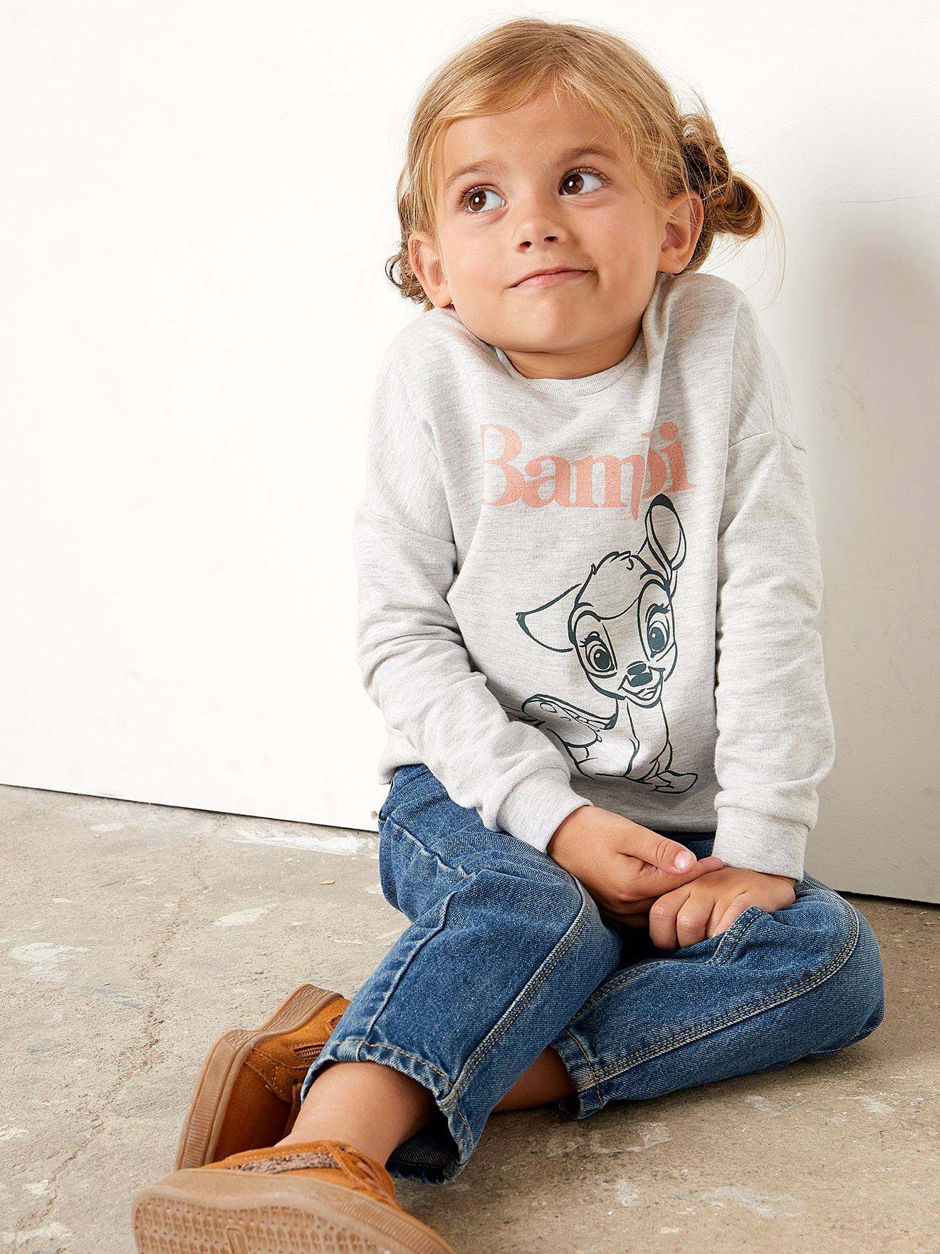 Sweat-shirt fille avec print Bambi